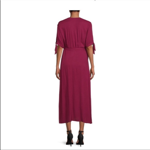 Maternity Print Wrap Dress - Picture 3 of 6